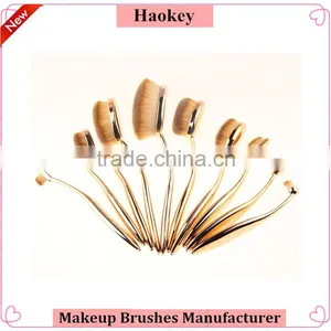10pcs per Set Nylon Oval Make up Brush for Cosmetic and Foundation Brush With Makeup Brush Box thumbnail-2