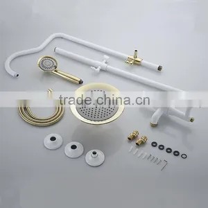 2016 New Modern Bathroom Shower Set,white Painted Rainfall Shower Set thumbnail-6