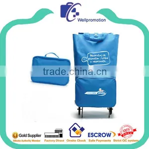 Folding Polyester Tote Shopping Bag on the Trolley Quality Choice thumbnail-1