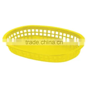 Yellow Oval Plastic Fast-food Basket thumbnail-1