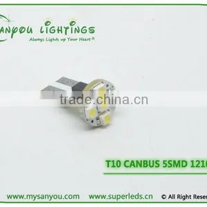 Led for Car Led Car Bulbs Led Lights for Car CANBUS LAMP T10 5SMD 1210 thumbnail-1