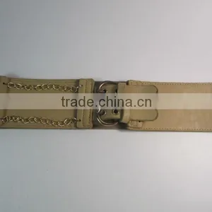 Tan Color Elastic Fashion Belt Woman Belt thumbnail-3