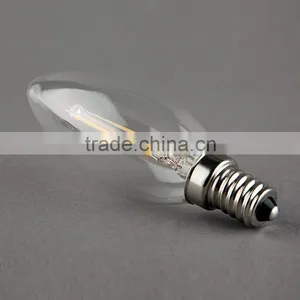 Mingshuai Chandelier LED Filament Bulb Candelebra C35 Full Glass Lamp 2W E14 Dimmable thumbnail-2