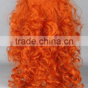 Cosplay Synthetic Costume Long Red Afro Curls Wig N379 thumbnail-1