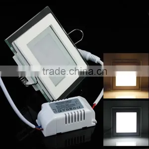 AC85-265V LED Panel Downlight 18W Square Glass Panel Lights thumbnail-3