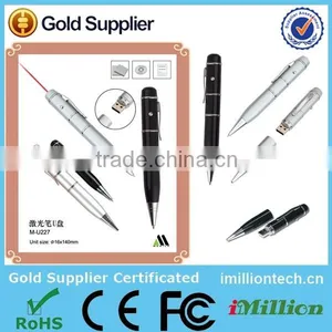 Laser Usb Flash Drive Laser Pointer Ball Pen, High Quality Pen Usb, Promotional Cheap 1gb Usb Pen Drive thumbnail-3