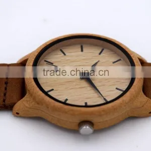 2016 Vintage Fashion Wood Watches Leather Strap Watches thumbnail-5