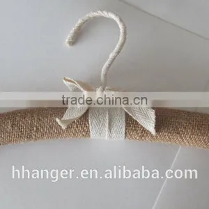 15" Padded Hanger , Cheap Clothes Hanger ,flax Top Hanger thumbnail-1