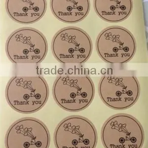 United Kingdom "thank You Stickers" White Round Heart Label Use for Bottles /bag thumbnail-3