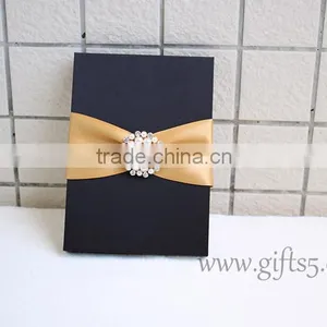 Customized Made-In-China Luxury Ribbon Wedding Invitation Box For Gift thumbnail-6