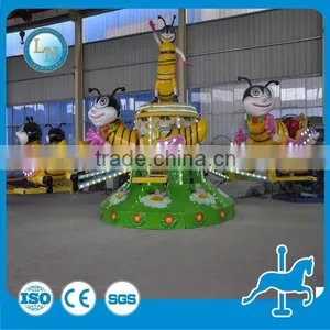 Zhengzhou Lino Funfair Ride Manufacturers! Amusement Family Funfair Fiberglass Rides Rotary Bee for Sale thumbnail-5