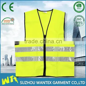 2016 Wholesale 100% Polyester Yellow Reflective Safety Kids hi Vis Vests thumbnail-1