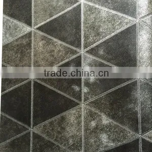 Triangle Fake Leather Sewing Vinyl Wallpaper thumbnail-1
