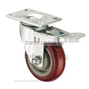 High Quality Medium Duty Antique Furniture PU Caster Wheel thumbnail-4