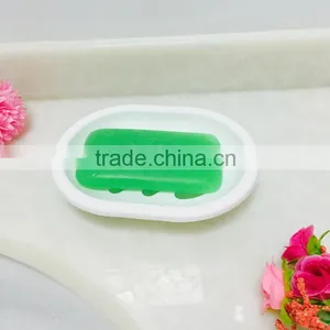 White Platsic Cheap Promotional Soap Dish thumbnail-3