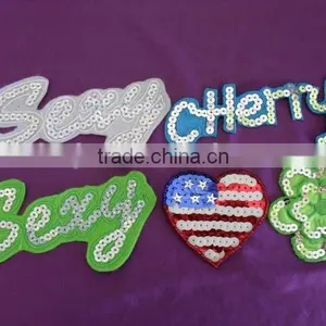 2015 Popular Sequin Letter Applique thumbnail-2