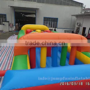 60feet Inflatable Obstacle Course for Sale, Cheap Inflatable Slide and Obstacle Challenge Children Bouncy Playground thumbnail-6