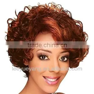 Best Selling Short Burgundy Small Curly Hair Wig in America thumbnail-1