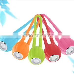 Outdoor Waterproof Bicycle Small Pumpkin Creative Audio Speakers Silicone Lanyard Computer Speakers thumbnail-2