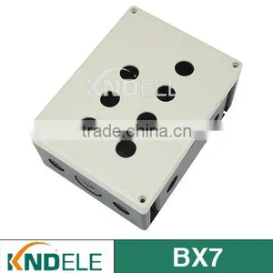 Seven Hole White and Black Push Button Plastic Station Electrical Control Box BX7 thumbnail-1