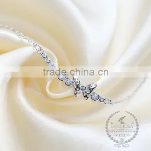 925 Sterling Silver Butterfly Necklace Fashion Women Necklace Supplies 6360436 thumbnail-2