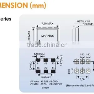 7x5mm SMD Voltage Controlled Oscillator(3.3V) thumbnail-2