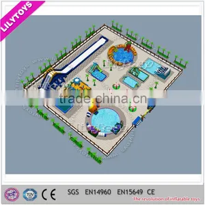 Best Amusing Inflatable Type Water Park Business Plan, Water Park Design, Water Park thumbnail-1