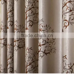 Customized Window Curtain Fabric, Jacquard Fabirc 001 Fire Retardant Blackout Fabric for Bedroom thumbnail-1