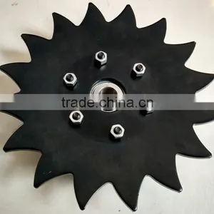 New Boron Steel 8" Notched Covering Harrow Disc Blade Assembly for CASE-IH Planters thumbnail-1