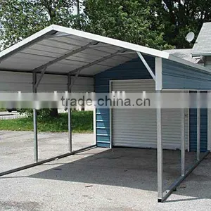 Prefab Metal Garage / 6x4x2.6m Steel Fram Garage / Metal Garage for One Car thumbnail-6