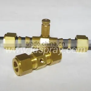 High Pressure Misting Nozzles Pipe Tube Brass Joint Connector thumbnail-5