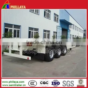20FT 40FT Flatbed Skeletonal Semi Container Dolly Trailer With Turntable Drawbar thumbnail-4