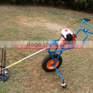 Hand Push Type With Tyre Brush Cutte/rWheat Harvester 40.2 cc Mini Rice Harvester/brush Cutter thumbnail-1