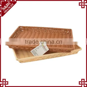 Classic Design Flat Rectangle Bread Fruit Bakery or Supermarket Used Woven Market Baskets thumbnail-1