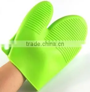 Non Slip Heat Resistant Grill Bake Silicone BBQ Gloves Kitchen Oven Mitts thumbnail-1