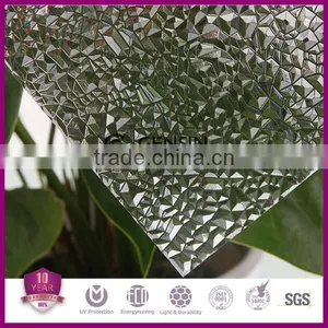 2.5mm Crystal Diamond Polycarbonate Sheet/ Polycarbonate Embossed Sheet thumbnail-2