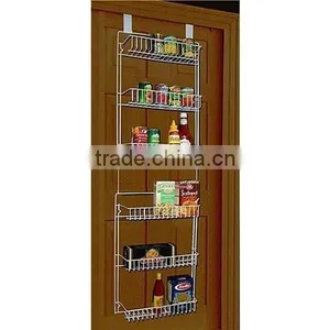 White Overdoor Wire Metal Tire Storage Rack thumbnail-1