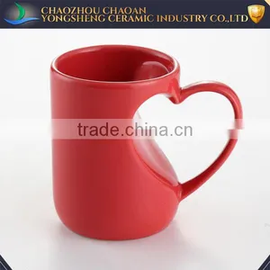 Wholesale Ceramic Mug With Loving Heart Design Handle thumbnail-2