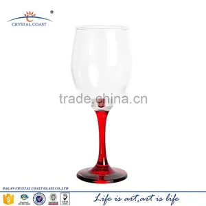 Hand Painted Hot Sale Red Stem Wine Glass Goblet thumbnail-1