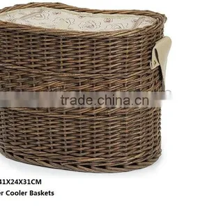 Brown Wicker Cooler Baskets For Sales thumbnail-1