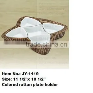 Colored Rattan Plate Holders Wholesale thumbnail-1