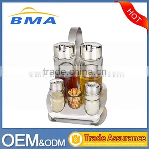 Stainless Steel and Galss Garlic Keepers Herb&Spice Type Spice Rack Set thumbnail-3
