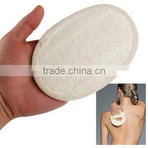 Cy293 Natural Luffa and Terry Cloth Materials Loofa Sponge Scrubber Brush Close Skin For Men and Women Exfoliating Loofah Pads thumbnail-1