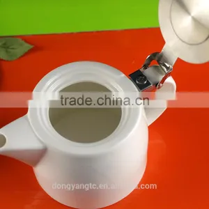 Factory Wholesale Custom Handmade Ceramic Teapot With Stainless Steel Lid and Infuser thumbnail-4