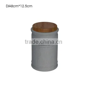Modern Design Concrete Candle Jar/Cement Candle Jar With Wooden Lid for Home Decor thumbnail-1
