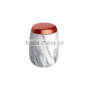 Carrara White Marble Candle Holder Candle Jar With Copper Lid thumbnail-1