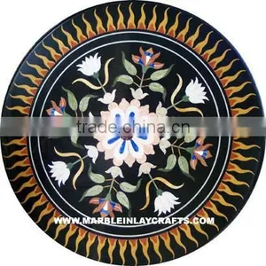 Black Stone Inlay Table Tops thumbnail-1