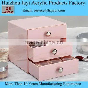Plastic Cosmetic Stroage Boxes Clear Crystal Cube Makeup Boxes 2016 New Acrylic Large Makeup Organizer Wholesale JYSB-16506 thumbnail-3