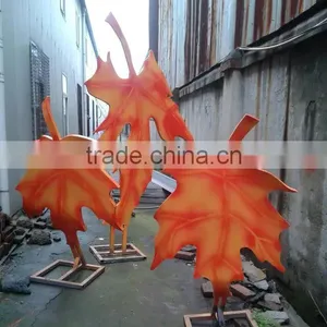 Outdoor Large Stainless Steel Maple Leaf Sculpture for Sale thumbnail-1