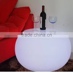 Rechargeable Multi Color Illuminated LED Round Table LED Furniture for Wedding Decoration thumbnail-3